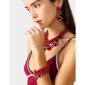 ❤️🔹️Betsey Johnson🔹️ Love Spell Multi Bracelet Red